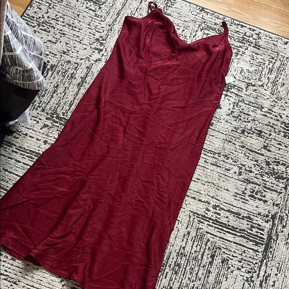 Time and Tru Burgundy Slip Dress
